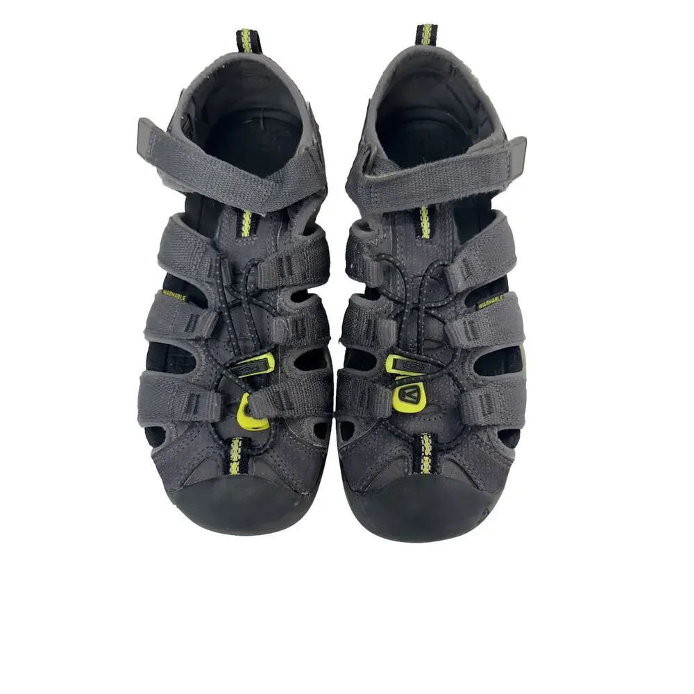 Keen Newport H2 Waterproof Hiking Sandals‎ Shoes Gray Kids Size 4 Washable